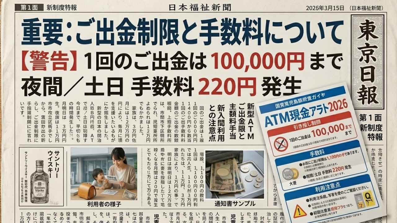 2026年ATM大改革｜出金制限と手数料改定で生活はどう変わる？最新情報まとめ