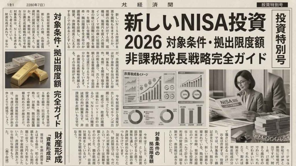 2026年新NISA完全ガイド|非課税枠・条件・投資戦略を徹底解説