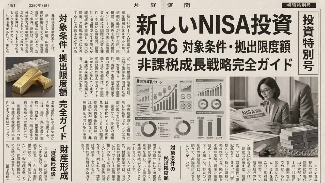 2026年新NISA完全ガイド｜非課税枠・条件・投資戦略を徹底解説