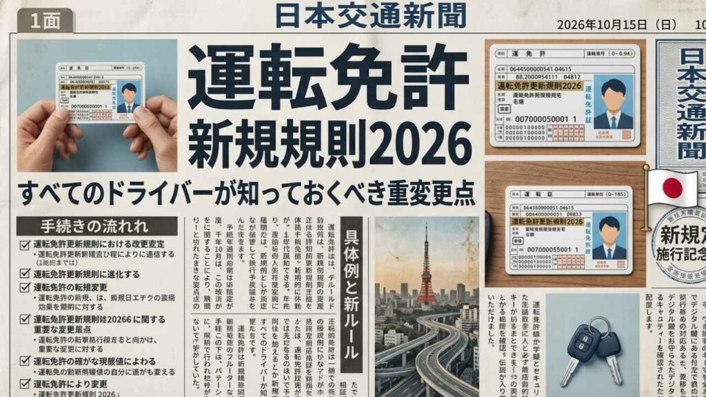 2026年運転免許新規則｜全ドライバー必読の最新ルールと重要変更点まとめ