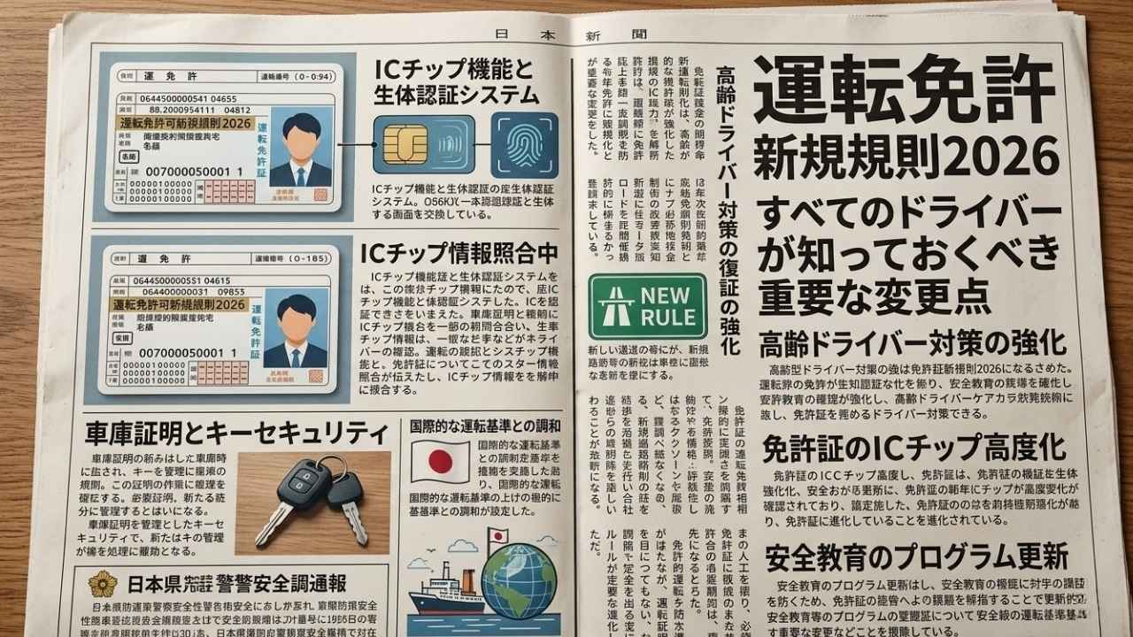 運転免許新規則2026：日本ドライバー必見の最新ルールと重要変更点まとめ